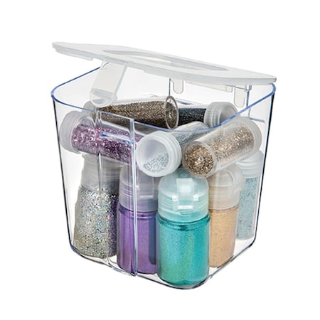 Coolcrafts Stackable Caddy Organizer Small Container, White CO2659231